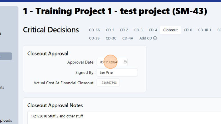 add_critical_decision_in_pars_for_project_closeout_-_step_6.png